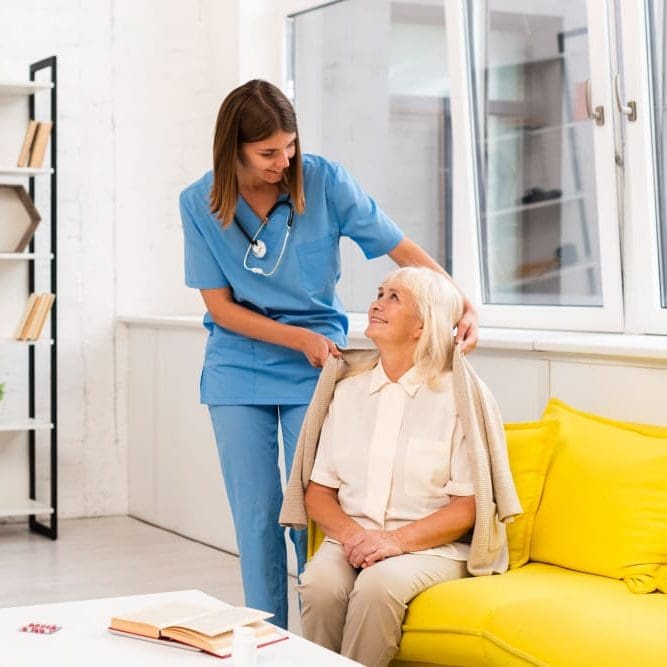 caregiver and patient